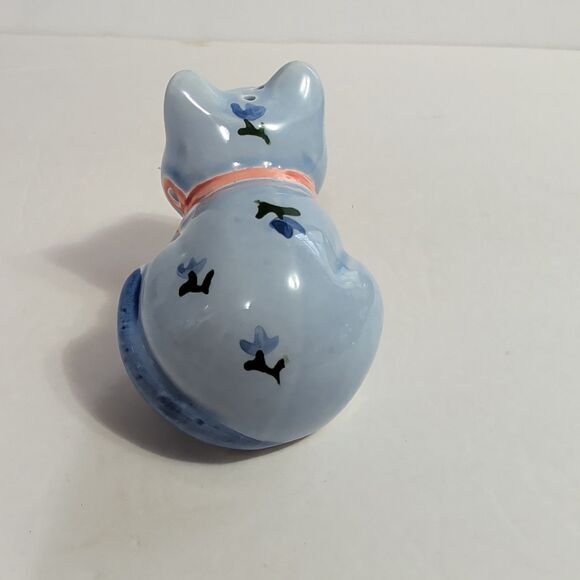 Vtg Otagiri Ceramic Blue Cat Salt & Pepper Shaker & Creamer Set 1980's - Picture 11 of 16